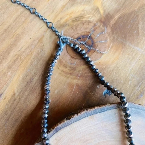 Marlyn Schiff Crystal Beaded Necklace with Pave Stone Charm - Picture 4 of 6